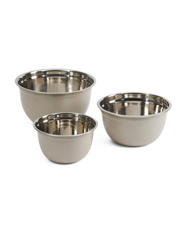 3pc Stainless Steel Mixing Bowl Set | TJ Maxx