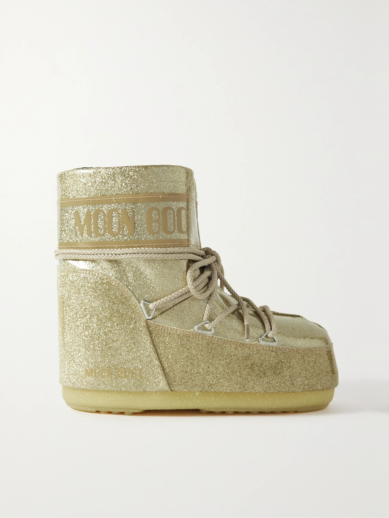 Moon Boot - Icon Low Glitter Coated-shell Snow Boots - Gold | NET-A-PORTER (US)