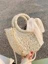 Lightweight Half-Round Woven Straw Bag, Women's Summer Crossbody Bag, Casual Beach Handbag For Ho... | SHEIN