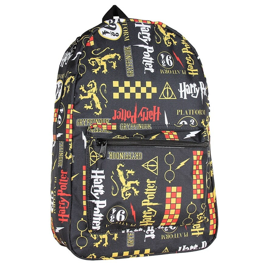Wizarding World of Harry Potter Backpack Gryffindor Hogwarts Icons Laptop Travel Backpack - One Size | Bed Bath & Beyond
