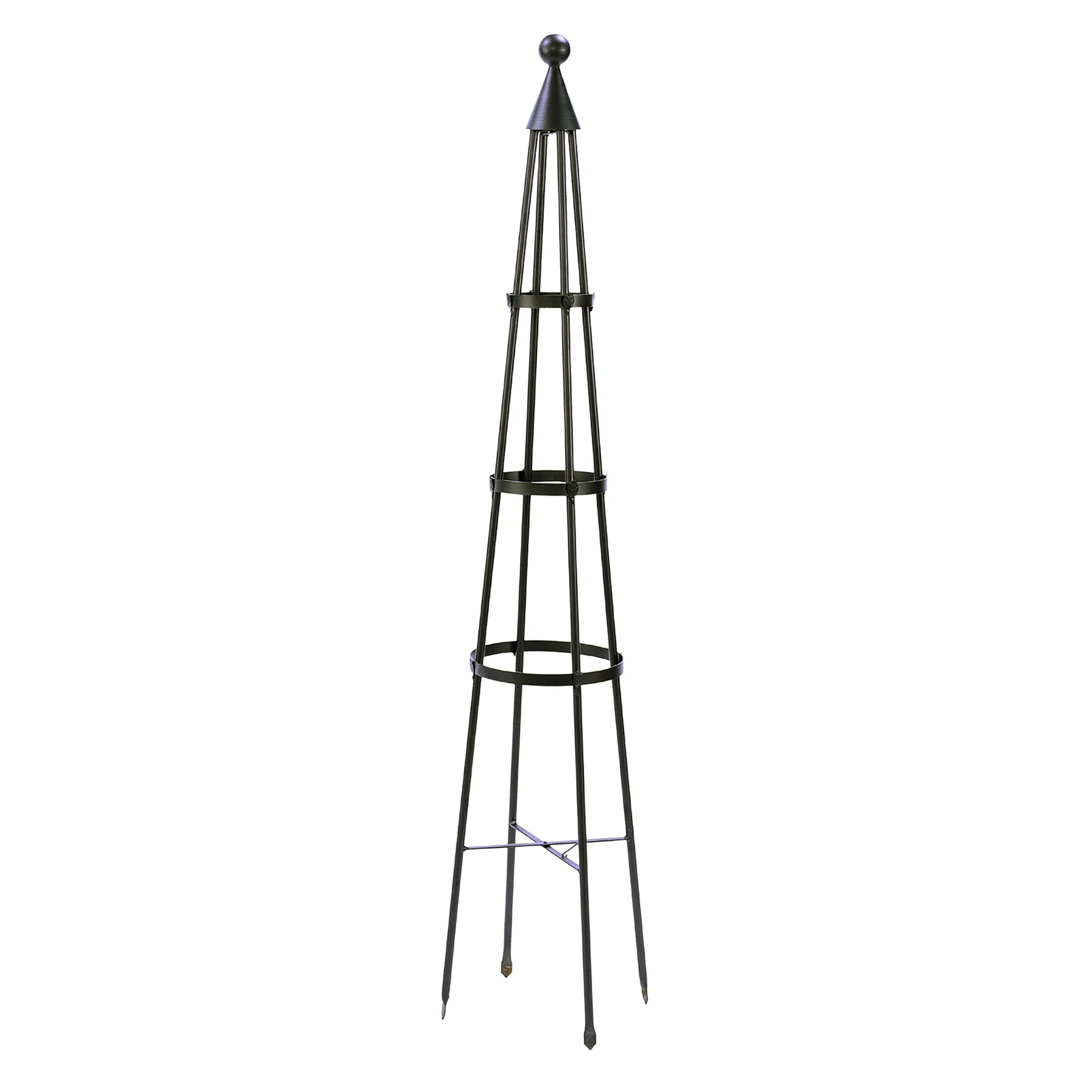 Mckayla 61'' H x 13'' W Iron Obelisk Trellis | Wayfair North America