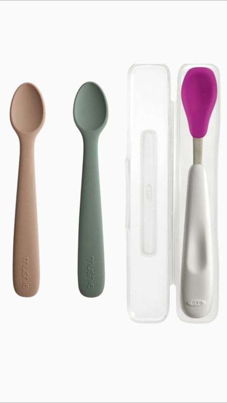 

OXO Tot On-the-Go Feeding Spoon | Mushie Silicone Spoons | Baby essentials ready for solids ♡

Highlights
* 		Feeding spoon for ages 6+ months
* 		
* 		Food-grade silicone coating
* 		
* 		Includes compact carrying case
* 		
* 		BPA, PVC, and Phthalate free
* 		
* 		Dishwasher safe


#LTKkids #LTKfamily #LTKbaby