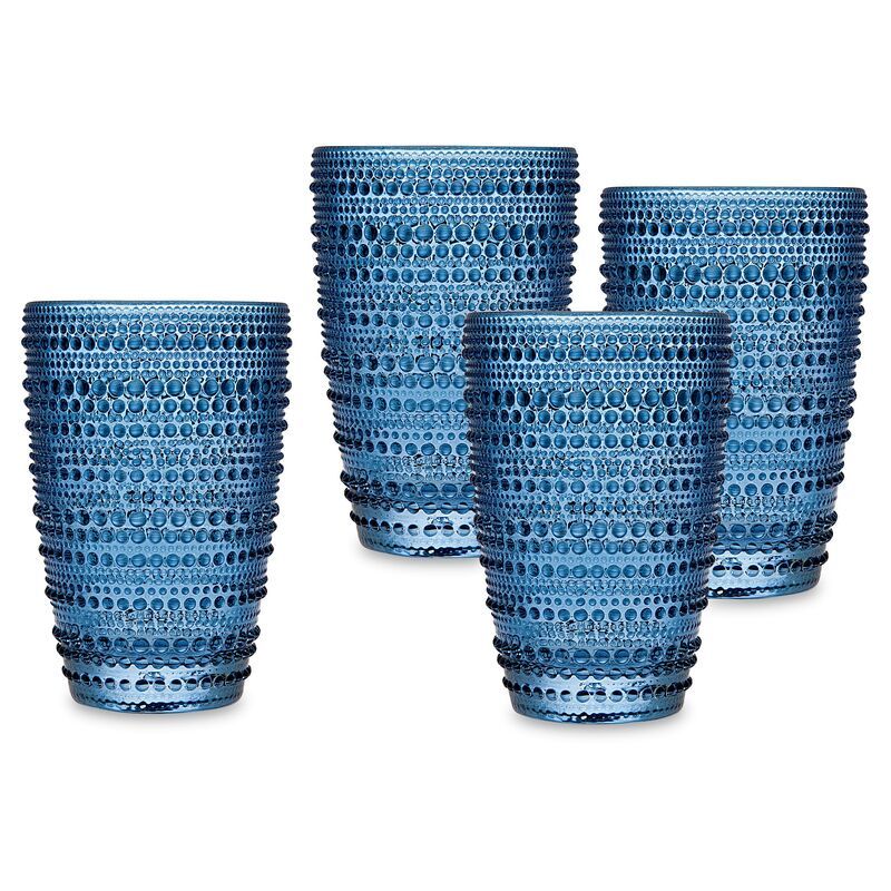 S/4 Lumina Highball Glasses, Blue | One Kings Lane