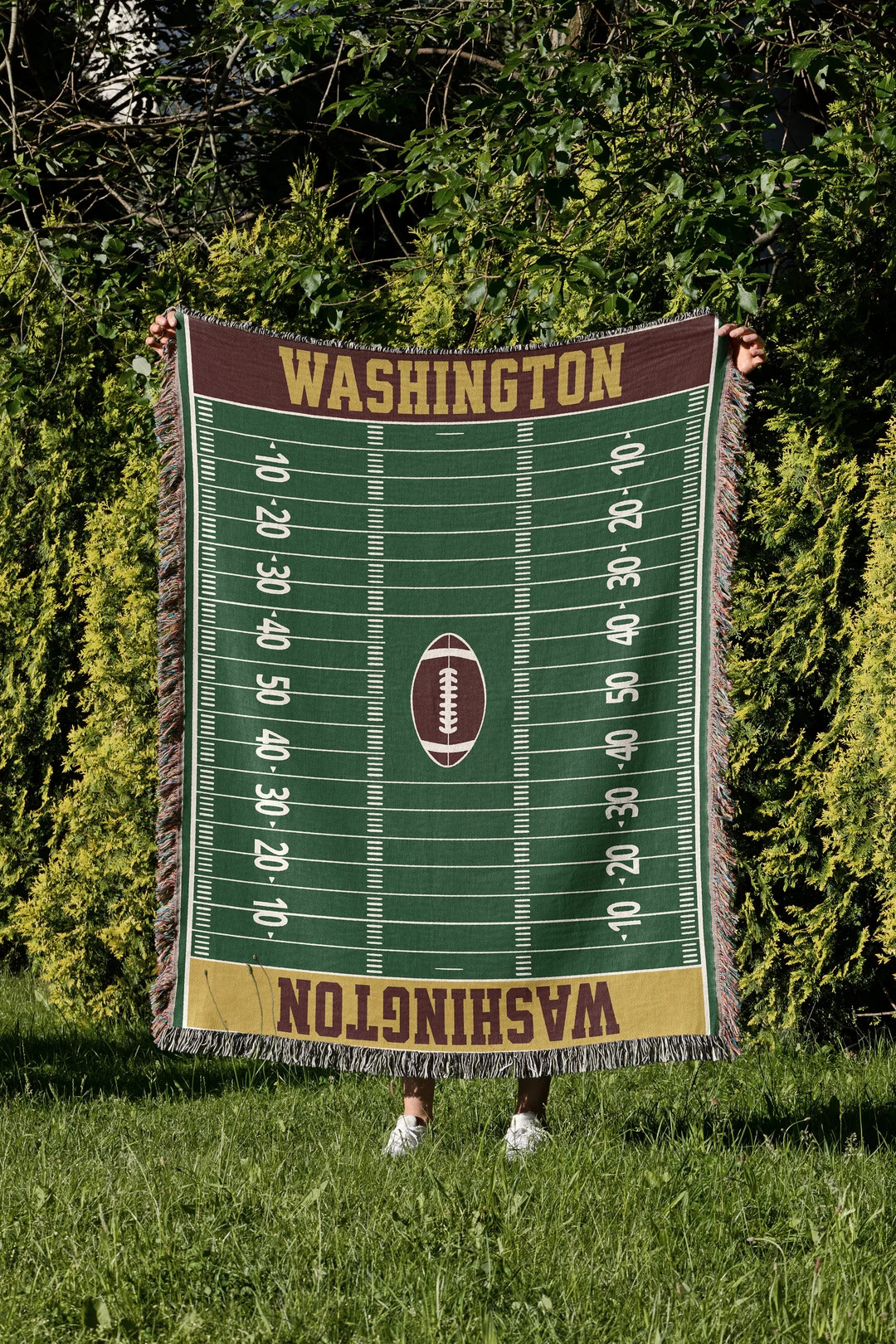 Washington, Woven Blanket, Commander, Football, Christmas Gift, Football Blanket, Washington Blan... | Etsy (US)