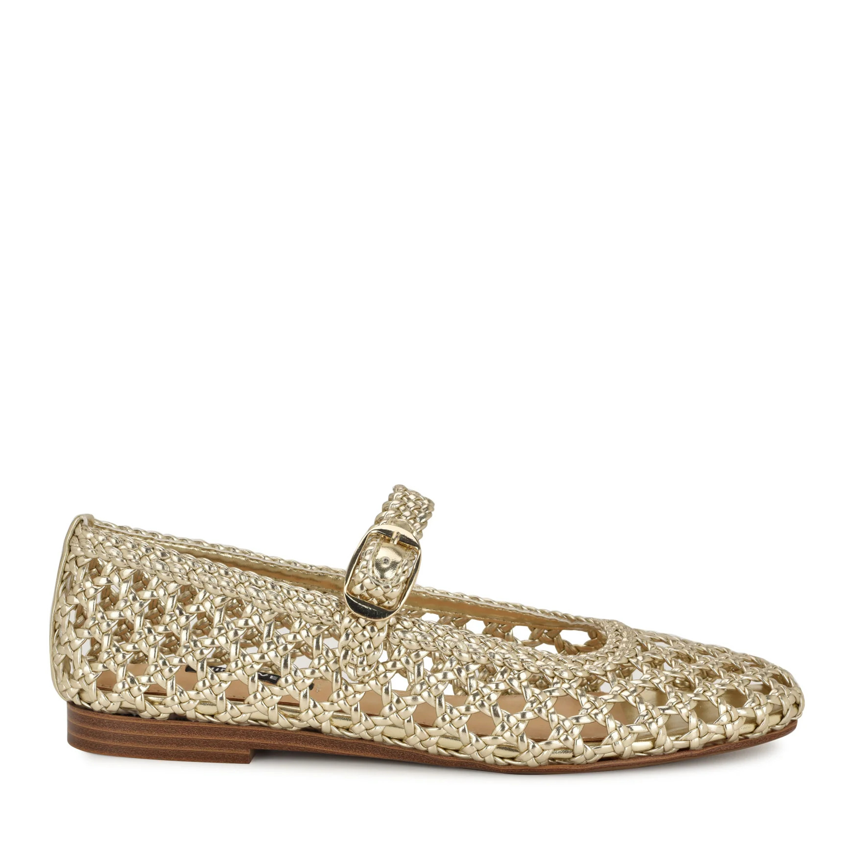 Women's Halie Woven Mary Jane Flats - Platino | Nine West | Nine West (US)