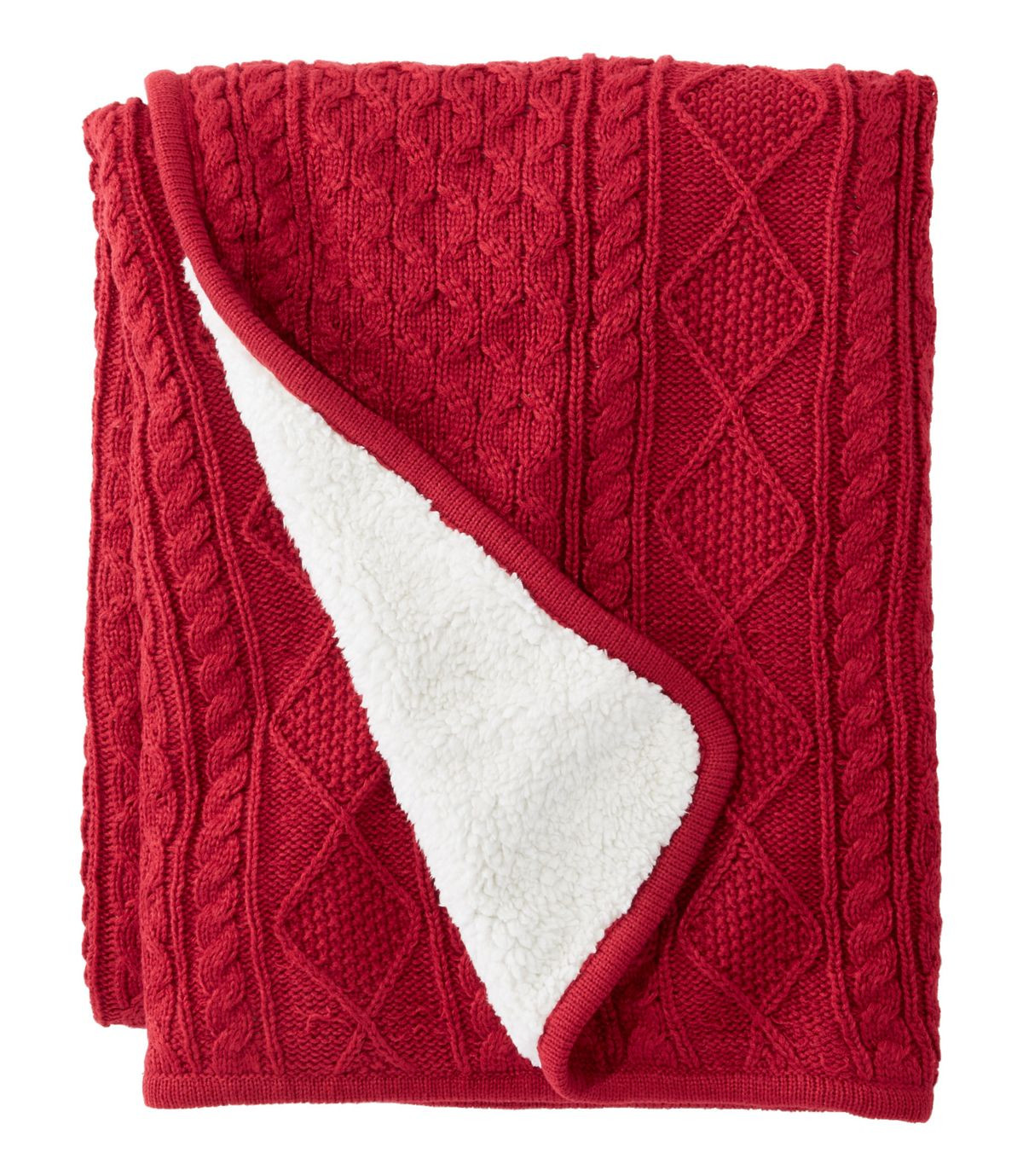 Fisherman Cabled Fleece Throw | L.L. Bean
