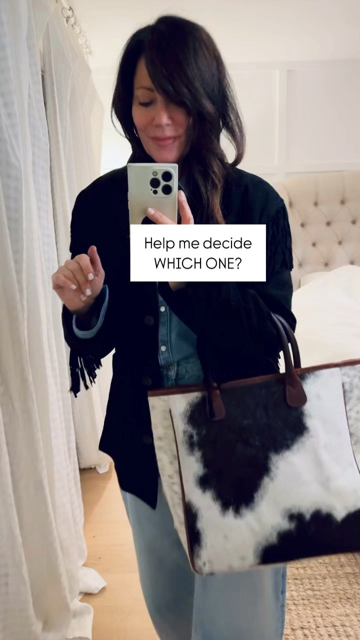 2 fringe jackets and I love both but which should I keep? 
The black sure is size small,
The brown wool is size medium for reference. 

#LTKGiftGuide #LTKWatchNow #LTKCyberWeek