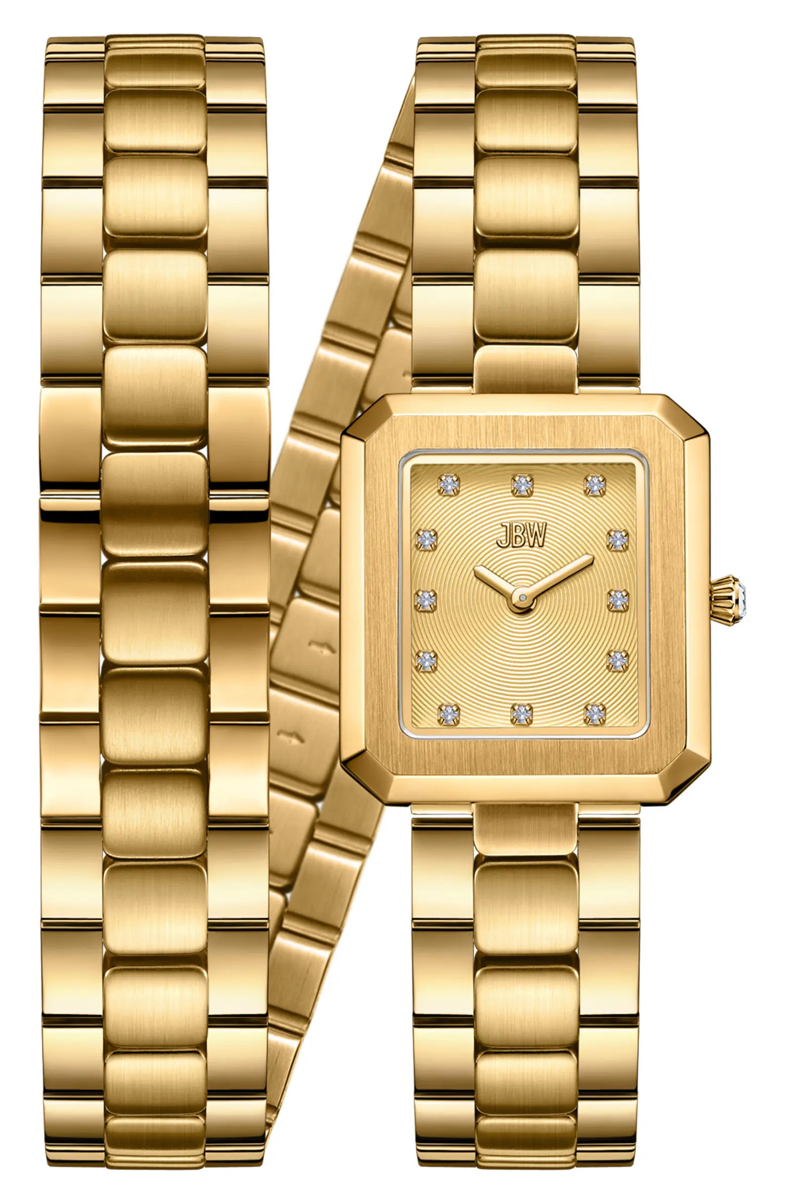 Arc Lab-Created Diamond Double Wrap Bracelet Watch, 23mm | Nordstrom