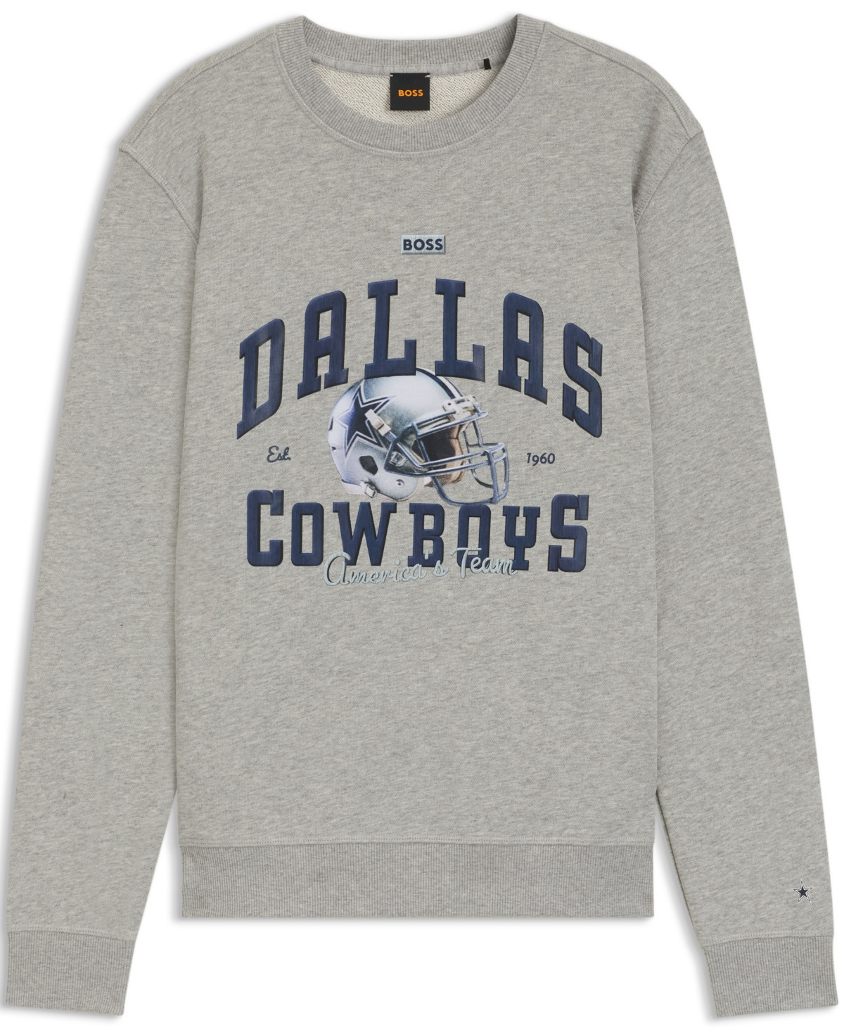 Boss x Dallas Cowboys Helmet Graphic Sweatshirt - Silver | Macy's
