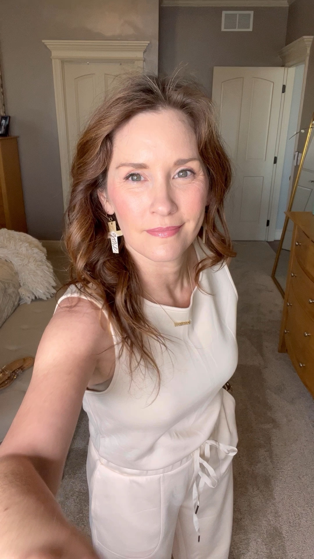 Love this jumpsuit!  🤍 Free People Dupe 
Wearing a small 
Crazy Busy Mama 


#LTKFindsUnder50 #LTKStyleTip #LTKOver40
