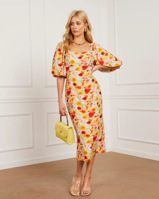 Theadora Floral Midi Dress | VICI