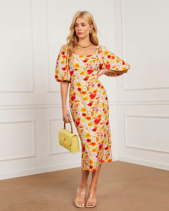 Theadora Floral Midi Dress | VICI Collection