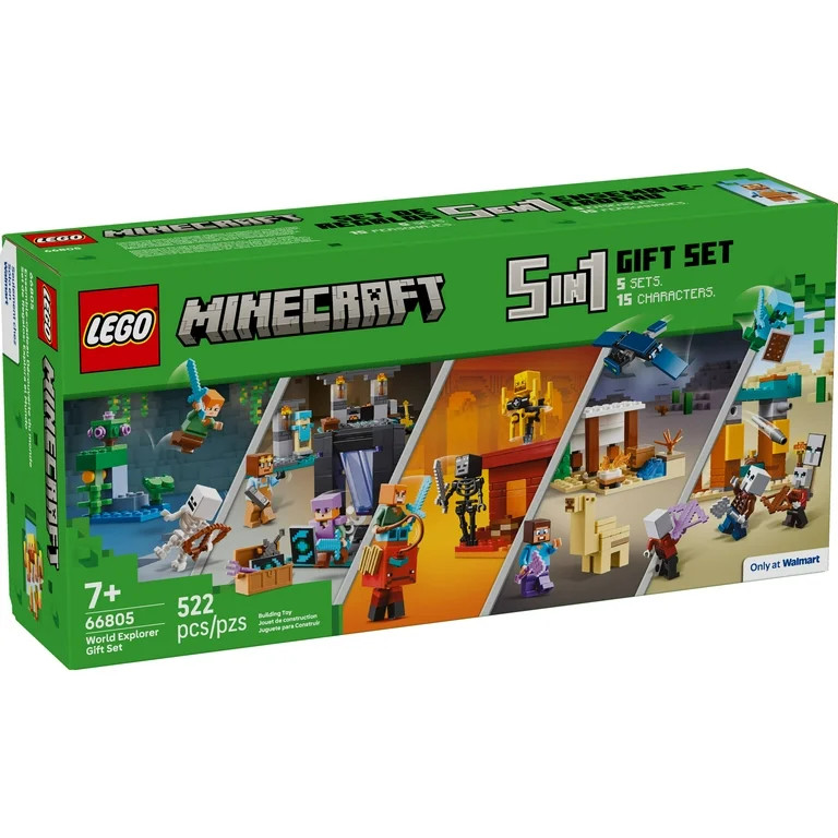 LEGO Minecraft Gift Set - 5 epic sets with 15 characters in 1 Box: Steve’s Desert Expedition, T... | Walmart (US)