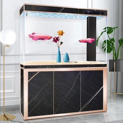 105-126 Gallon Glass+Manufactured Wood Modern Eco Aquarium Tank | Wayfair North America