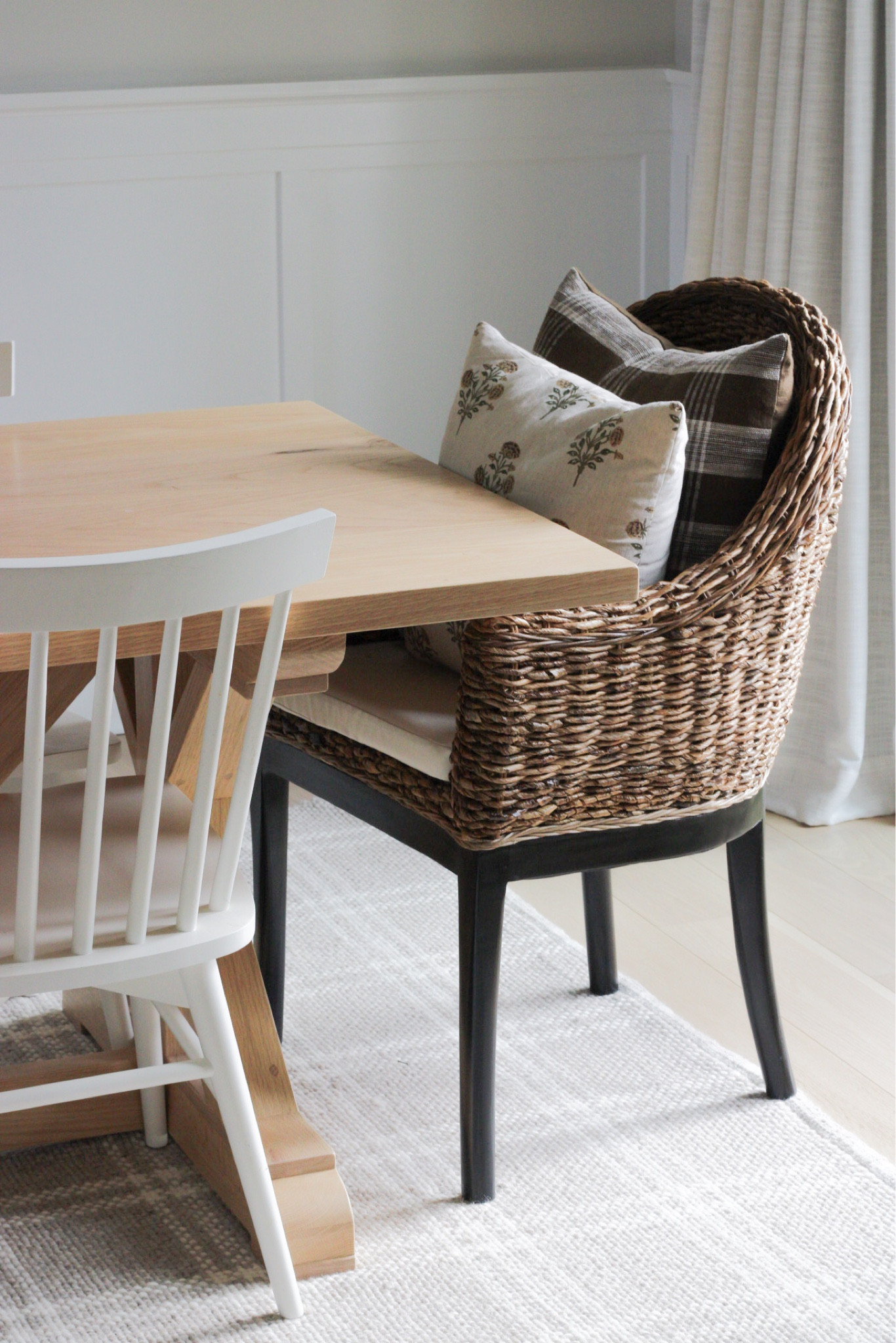Dining room decor, woven chairs, spring decor, spring pillows, modern farmhouse 

#LTKhome #LTKSeasonal #LTKstyletip