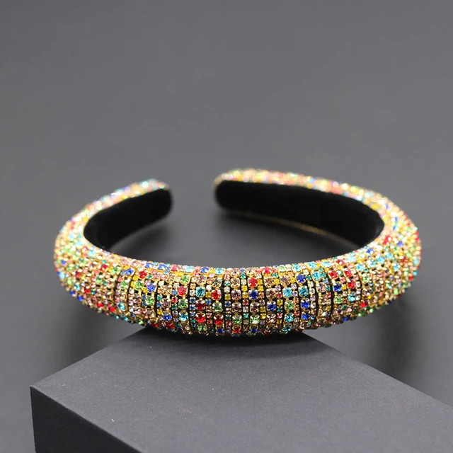 Catwalk Luxury Personality Color Rhinestone Headband New Baroque Fashion Crystal Beads Headband F... | AliExpress (US)