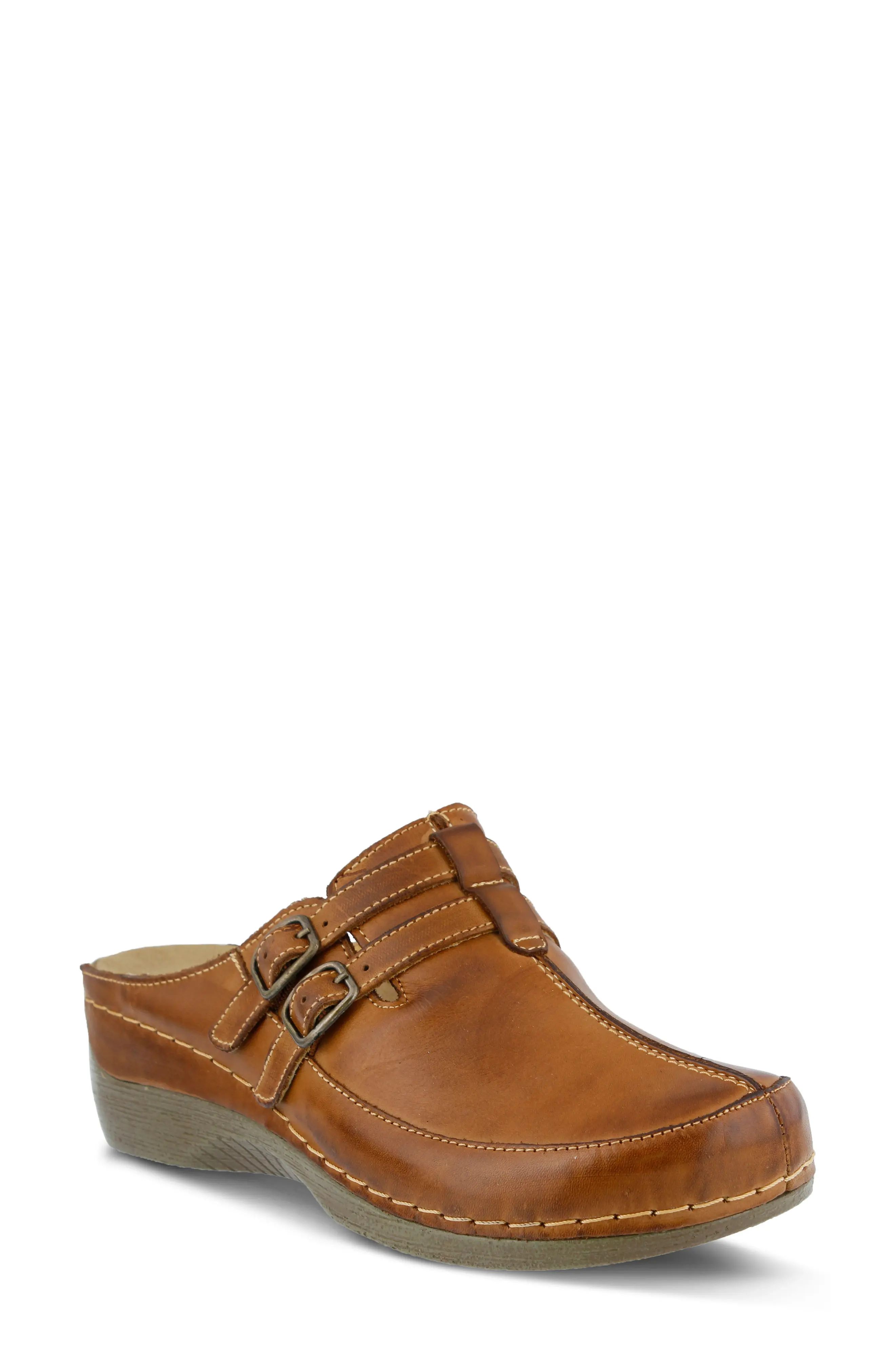 Spring Step Happy Clog in Medium Brown Leather at Nordstrom, Size 8.5Us | Nordstrom