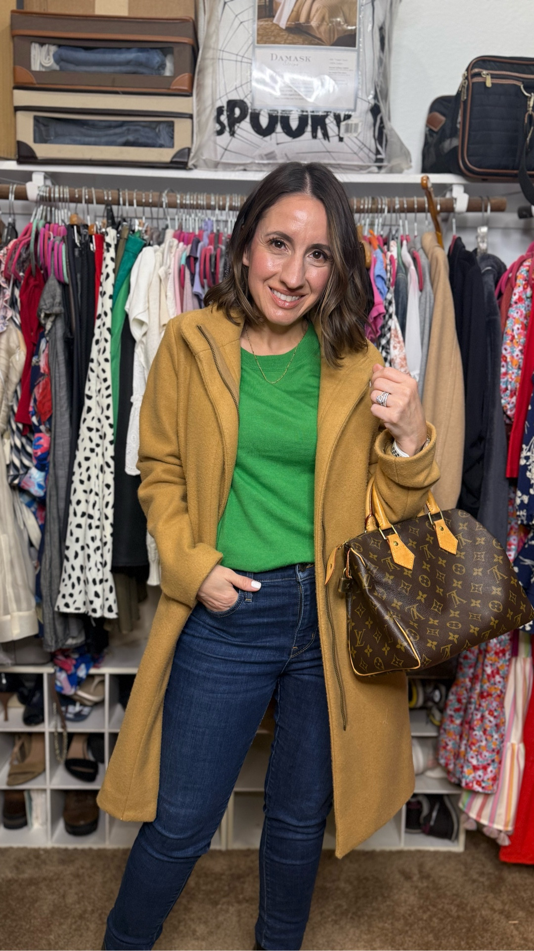 Classic style from a 5’0 nothing mom of two. 
Camel coat, J. Crew lightweight sweater, Levi’s jeans, and boots. 
Petite style 
Petite outfit 


#LTKmorningroutine #LTKFindsUnder100 #LTKPetite