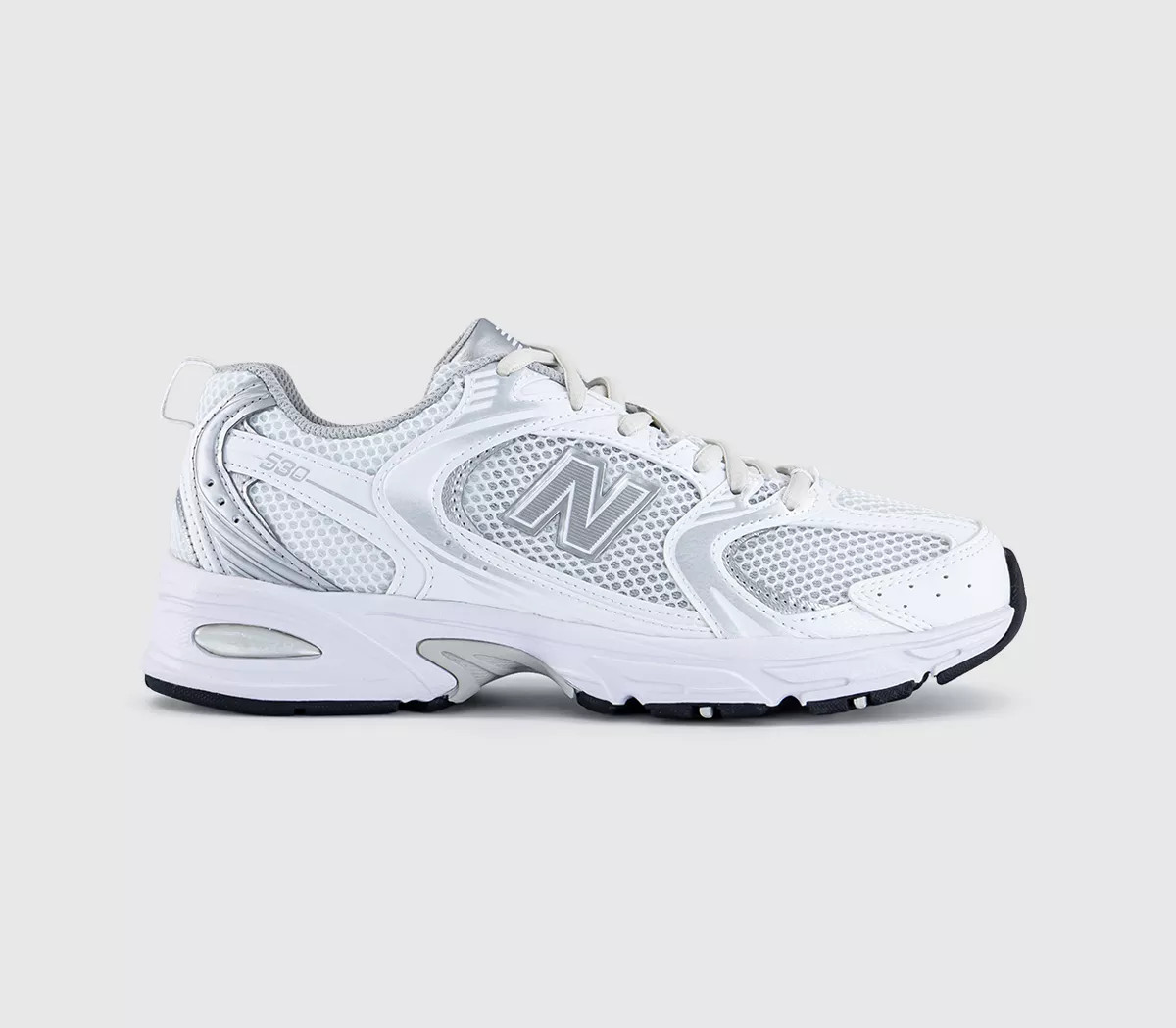 New Balance
								Mr530 Trainers 
								White Silver | OFFICE London (UK)