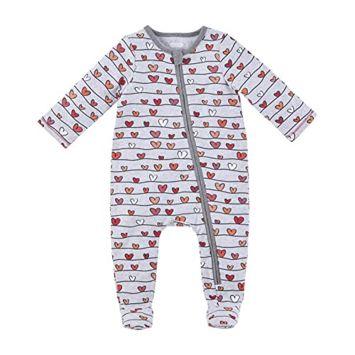 Mud Pie Baby Boy Valentine's Day Sleeper, Gray, 0-3 Months | Amazon (US)