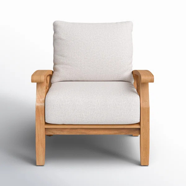 Cotesfield Teak Outdoor Lounge Chair with Cushion | Wayfair North America