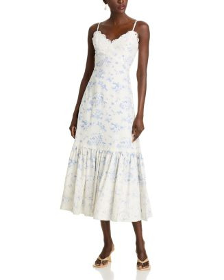 Lace Trim Midi Dress - Exclusive | Bloomingdale's (US)