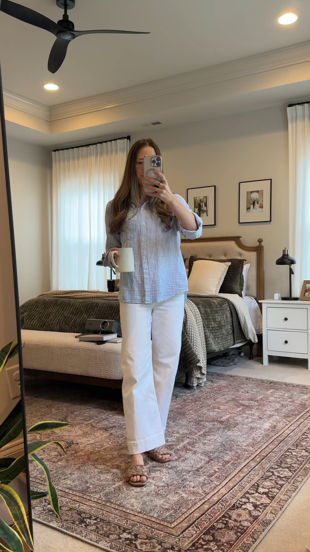 Easy summer capsule outfit 🫶🏼 Coastal + classic: @onequince gauze button-down (size S) with my favorite cropped white jeans from @Anthropologie + simple flat sandals (mine are older Target—linking a similar pair). Perfect for “what to wear with white jeans,” casual workwear, weekend errands, or a beach vacation outfit.
✨ Quince code: INFG-26LINENANDLIGHTCO10

#LTKSeasonal #LTKootd #LTKgrwm