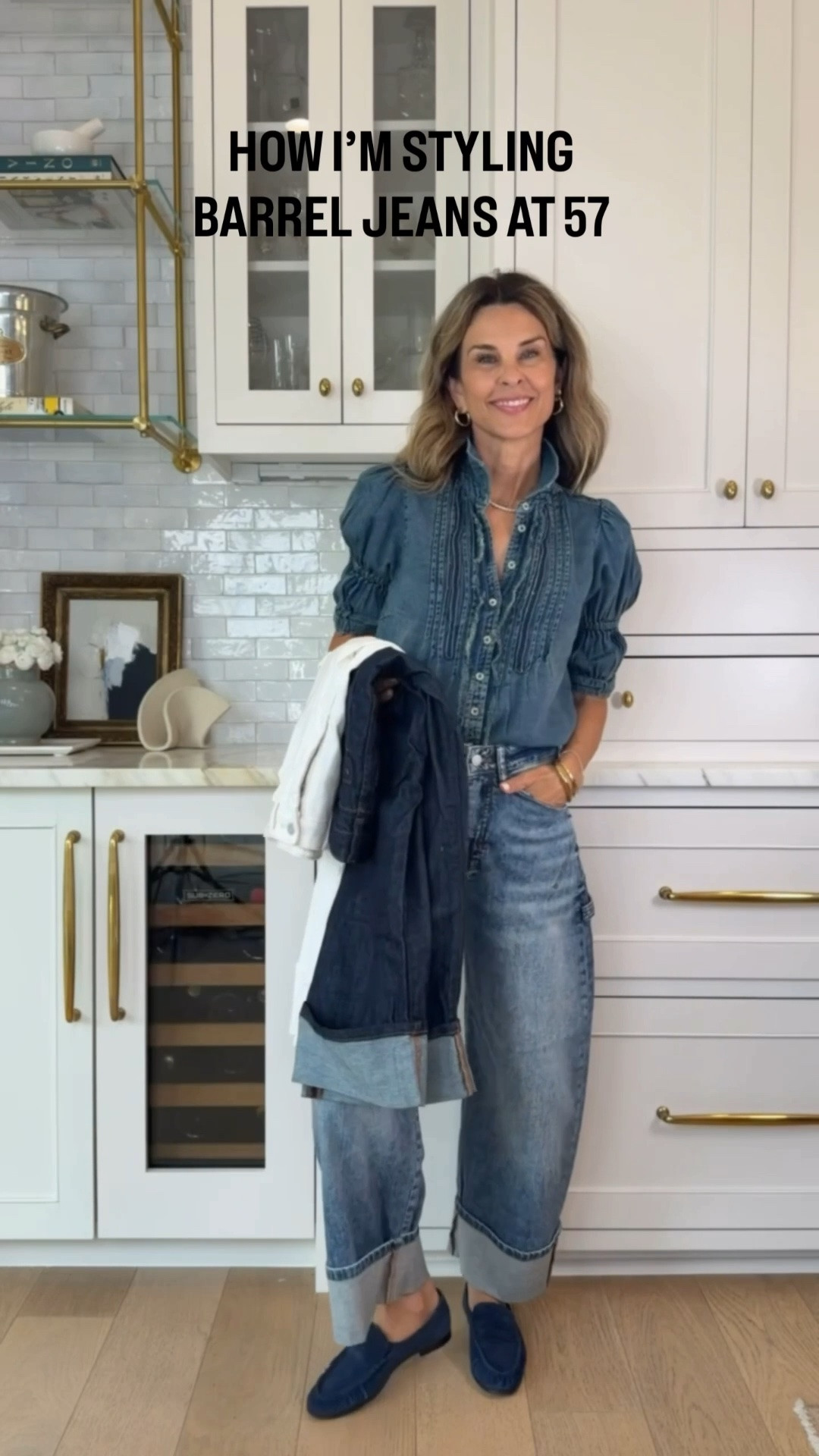Styling the cutest barrel jeans! I sized down one size in White, and Blue Sands wash. The dark wash runs TTS I did not size down in that wash. 
I’m 5’6”
Tops XS 
Leave any other sizing questions below🤍
-Corace necklace code TAMMY-

#LTKdayinmylife #LTKootd #LTKOver40