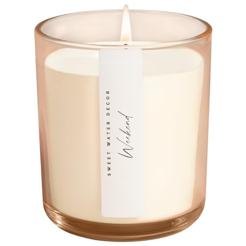 Sweet Water Decor Weekend Scented Soy Candles – Citrus, Grapefruit, Sage, Lavender, Amber – Cozy and Fresh Aroma – 50 Hour Burn – 12oz Tinted Glass Jar for Home Decor and Bedroom Decor | Amazon (US)