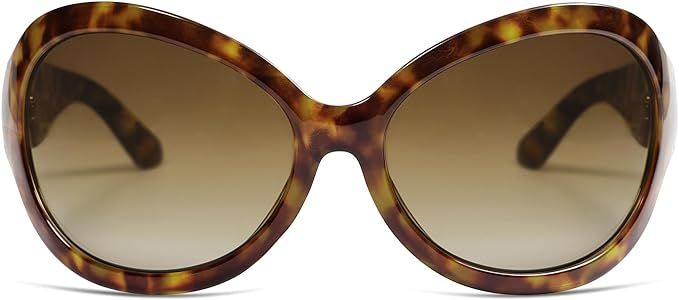 SOJOS Oversized Trendy Oval Sunglasses for Women Men Classic Wrap Around Shield Sunglasses SJ2275 | Amazon (US)