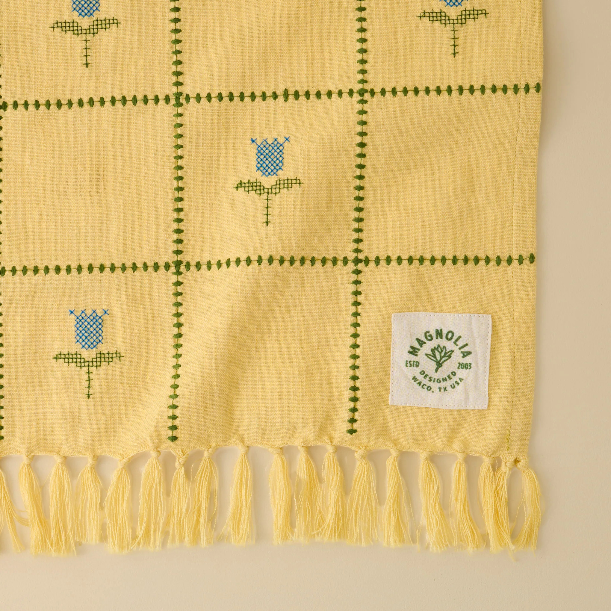 Cross Stitch Tulips Tea Towel | Magnolia