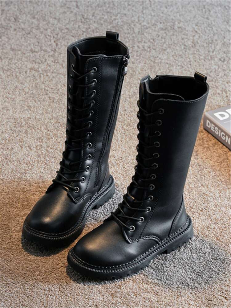 Girls Mid Calf Combat Boots | SHEIN