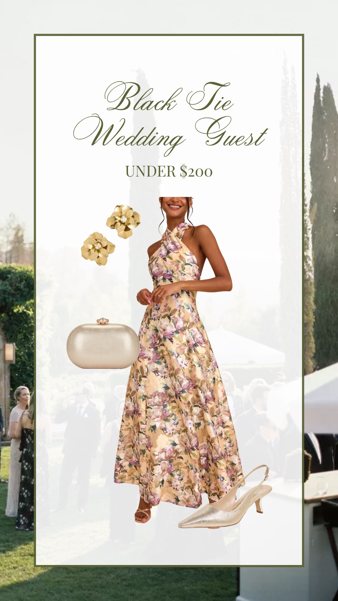 Black tie wedding guest look under $200!

Wedding guest outfit idea // black tie wedding guest dress // wedding guest look
