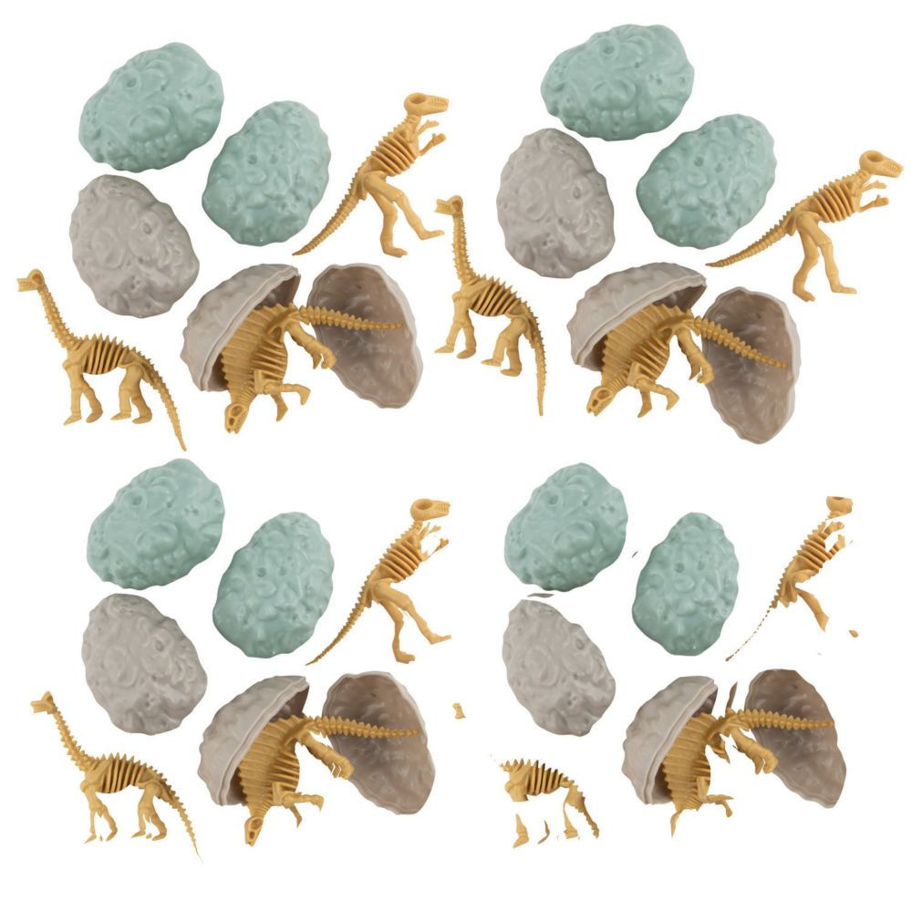 144 Pc 2.5"" Bulk Dinosaur Fossil Toy-Filled Plastic Easter Eggs | Oriental Trading Company