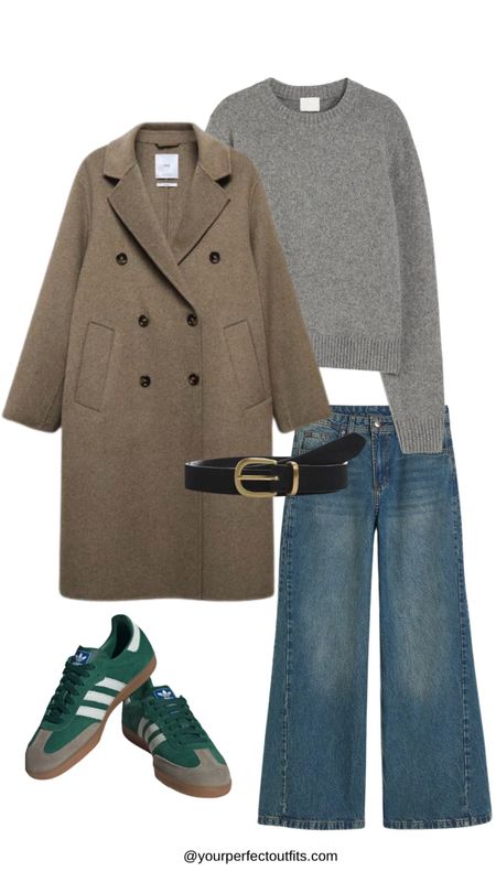 Casual fall outfit 
Love this coat 
Samba adidas green 

#LTKHoliday #LTKSeasonal #LTKxMadewell