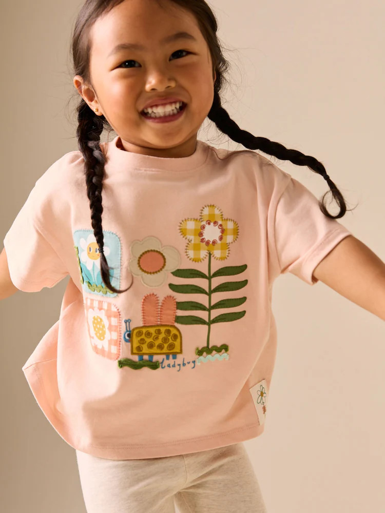 Pink Flowers Short Sleeve T-Shirt (3mths-7yrs) | Next US