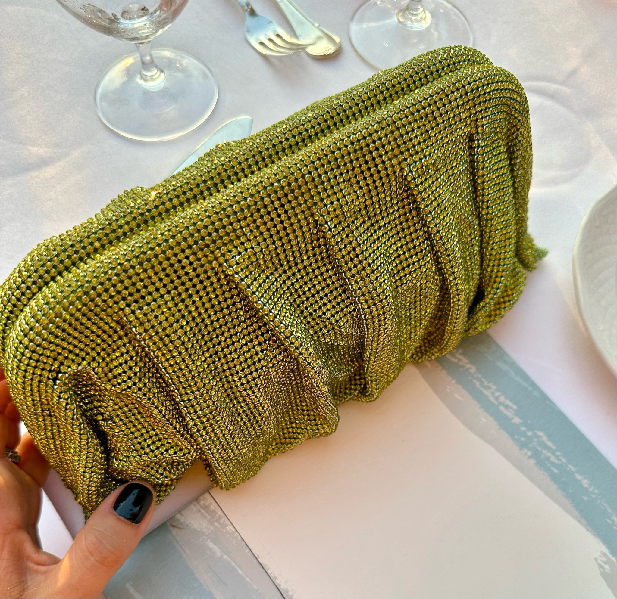 I am wearing 
- Benedetta Bruzziches bag 

#wedding #weddingguest #glitterbag #eveningbag #clutch #diamonds #glitterclutch #mintbag #greenbag

#LTKeurope #LTKbag #LTKwedding