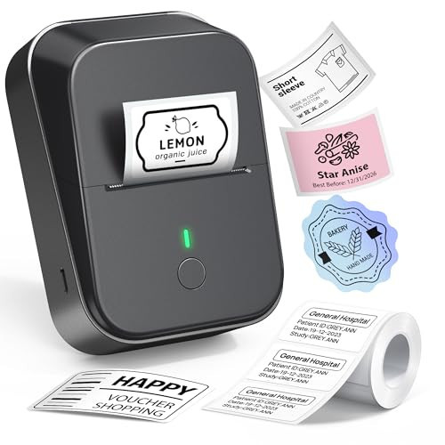 ETIKEZ PM260 Label Maker Machine with Tape, 2 Inch Label Tape Maker Bluetooth Label Printer, Inkless Portable Label Maker for Home, Kitchen, School, Office Organization, Black | Amazon (US)