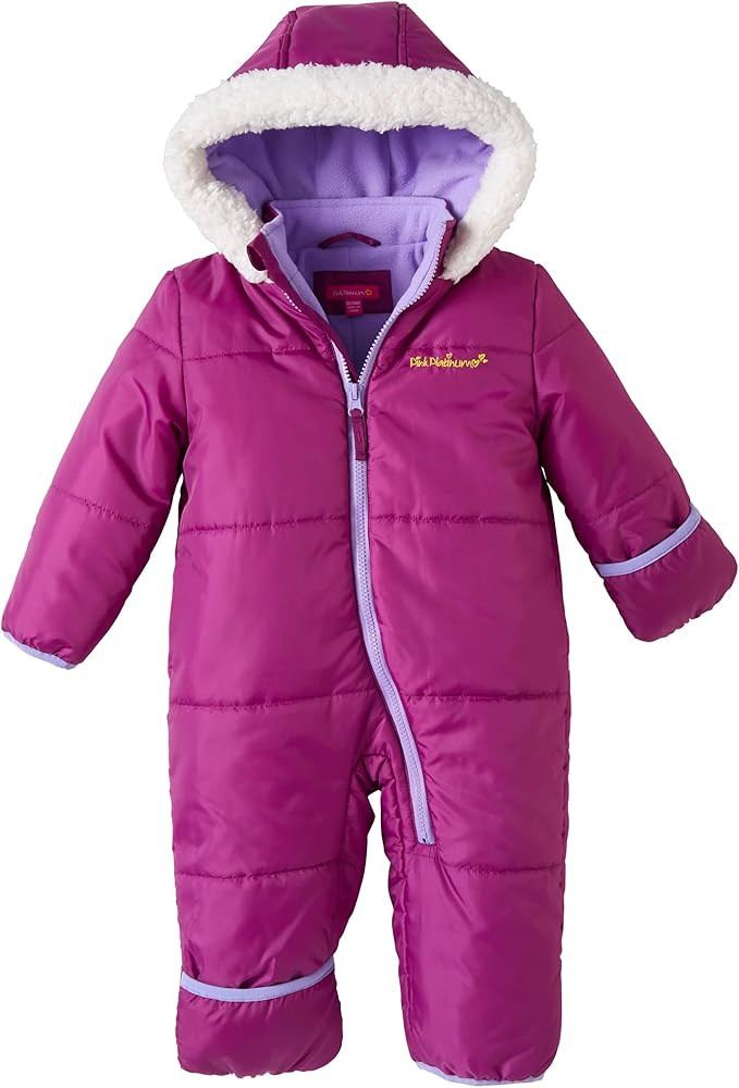 Pink Platinum Baby Girls' One-Piece Puffer Winter Snowsuit with Hood (Newborn & Infant) | Amazon (US)