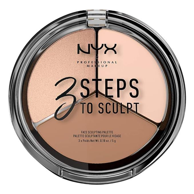 NYX PROFESSIONAL MAKEUP 3 Steps to Sculpt, Face Sculpting Contour Palette - Fair | Amazon (US)