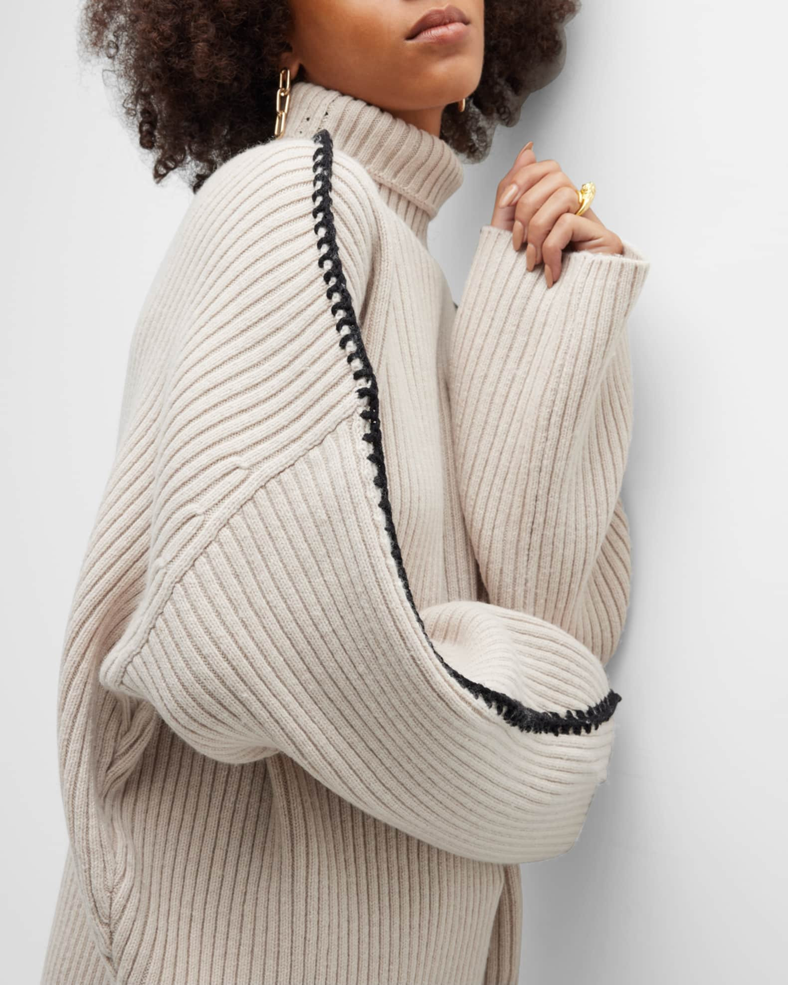 Rag & Bone Ingrid Oversized Ribbed Turtleneck Sweater | Neiman Marcus