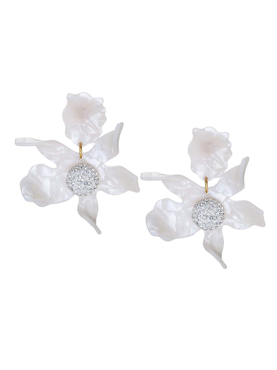 Women's Crystal Lilly Drop Earrings - White | Saks Fifth Avenue