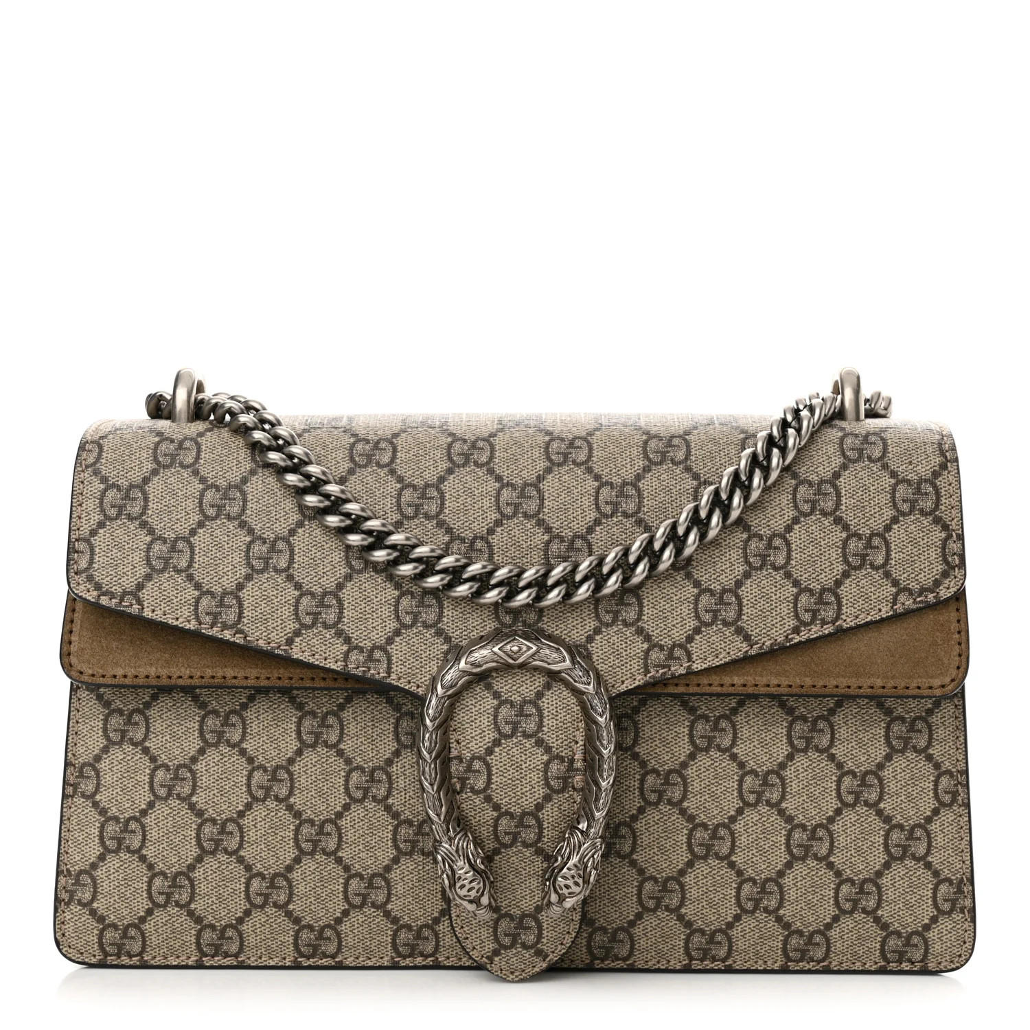 GG Supreme Monogram Small Dionysus Shoulder Bag Taupe | FASHIONPHILE (US)