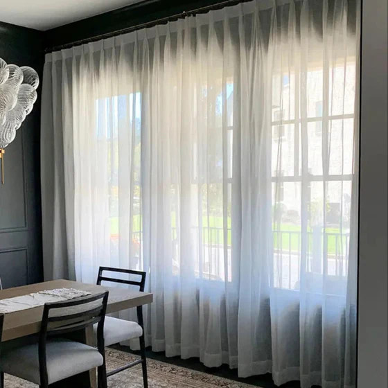 Flynn Airy Lightweight Sheer Curtain Pleated | TWOPAGES