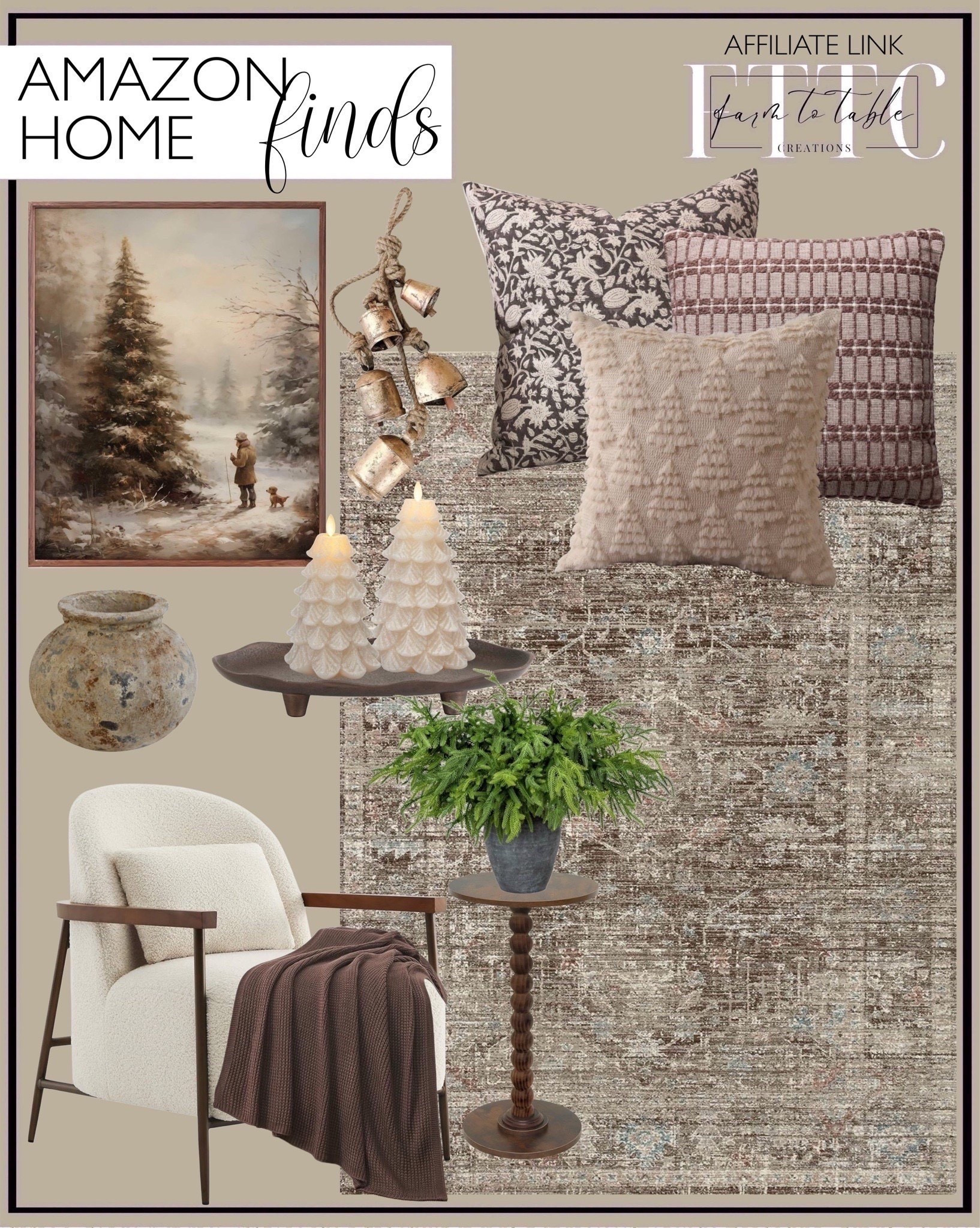 Warm Amazon Home Finds for Cozy Seasonal Styling

Follow @farmtotablecreations on Instagram for more home inspiration and daily styling ideas.

Bring texture and warmth to your space this season with neutral tones, vintage-inspired details, and timeless layers. From the distressed rug and patterned pillows to the rustic bells, art print, and boucle chair, every piece adds that soft, collected look that transitions beautifully into the holidays. These finds mix cozy comfort with understated elegance — perfect for creating a calm, inviting corner to unwind in.

#amazonhomefinds #neutraldecor #livingroomdecor #pillows #rugs #accentchair #sideTable #holidaydecor #homestyling #amazonprime #blackfriday




#LTKHome #LTKSaleAlert #LTKFindsUnder50