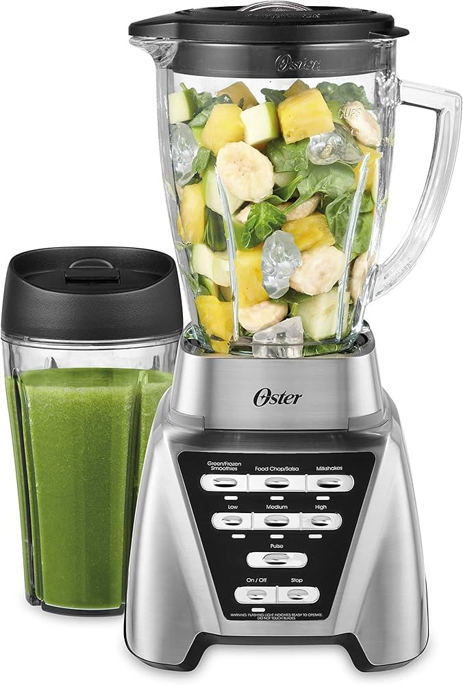 Oster Blender | Pro 1200 with Glass Jar, 24-Ounce Smoothie Cup, Brushed Nickel | Amazon (US)