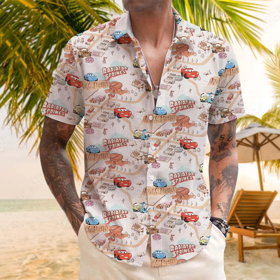 Radiator Springs Disney Cars Hawaiian Shirt, Disney  Cars Hawaiian Shirt, Hawaii Trip Shirt, Disn... | Etsy (US)