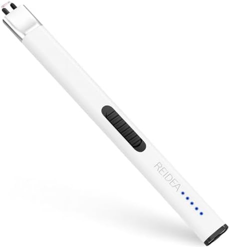 REIDEA Flat Electronic Candle Lighter, Windproof Flameless USB Rechargeable Arc Lighter with Safe... | Amazon (US)