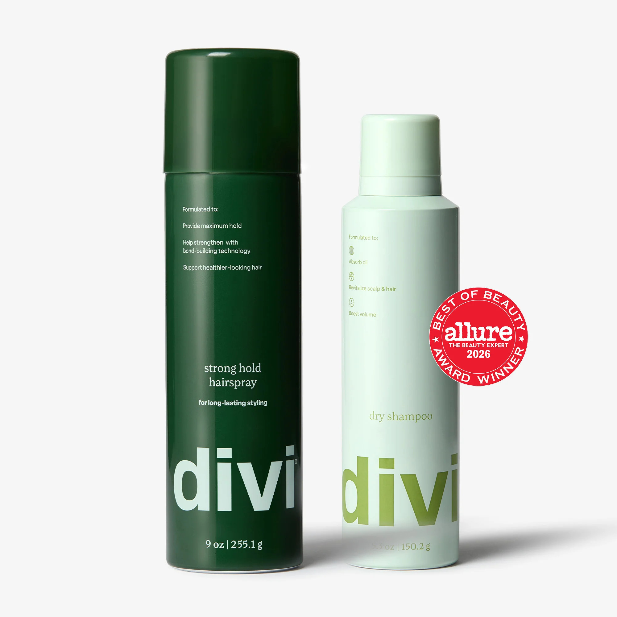 No Days Off Duo | Strong Hold Hairspray + Dry Shampoo | Divi | Divi Official LLC