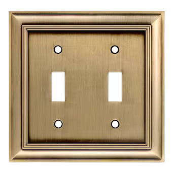 allen + roth Cosgrove 2 -Gang Antique brass Zinc Indoor Toggle Wall Plate | Lowe's
